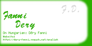 fanni dery business card