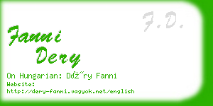 fanni dery business card